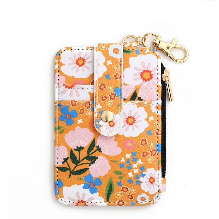 ACCITY - Wholesale Card Holder - Women's - PRINTED HEM CARD HOLDER WALLET KEYCHAIN_CWMM12873
