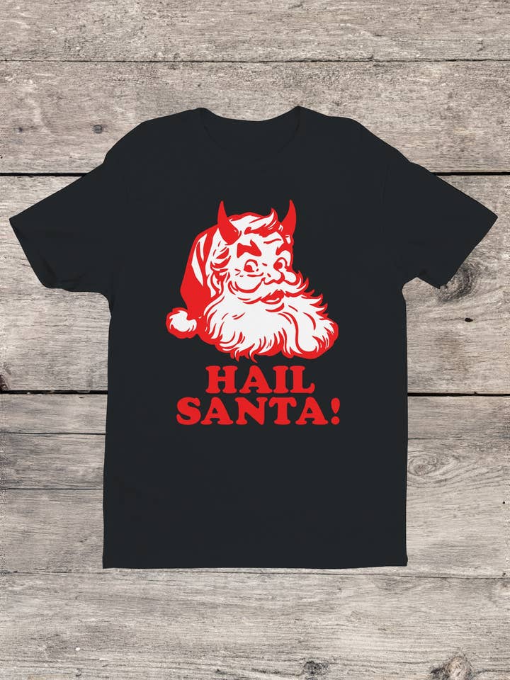 Hail Santa Devilish Holiday Spirit Men's T-shirt for wholesale by Swift Retail