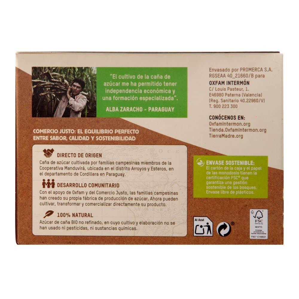 Tierra Madre - Wholesale Sugar/Sweetener - 60 Raw Sugar Individual Sachet Bio2