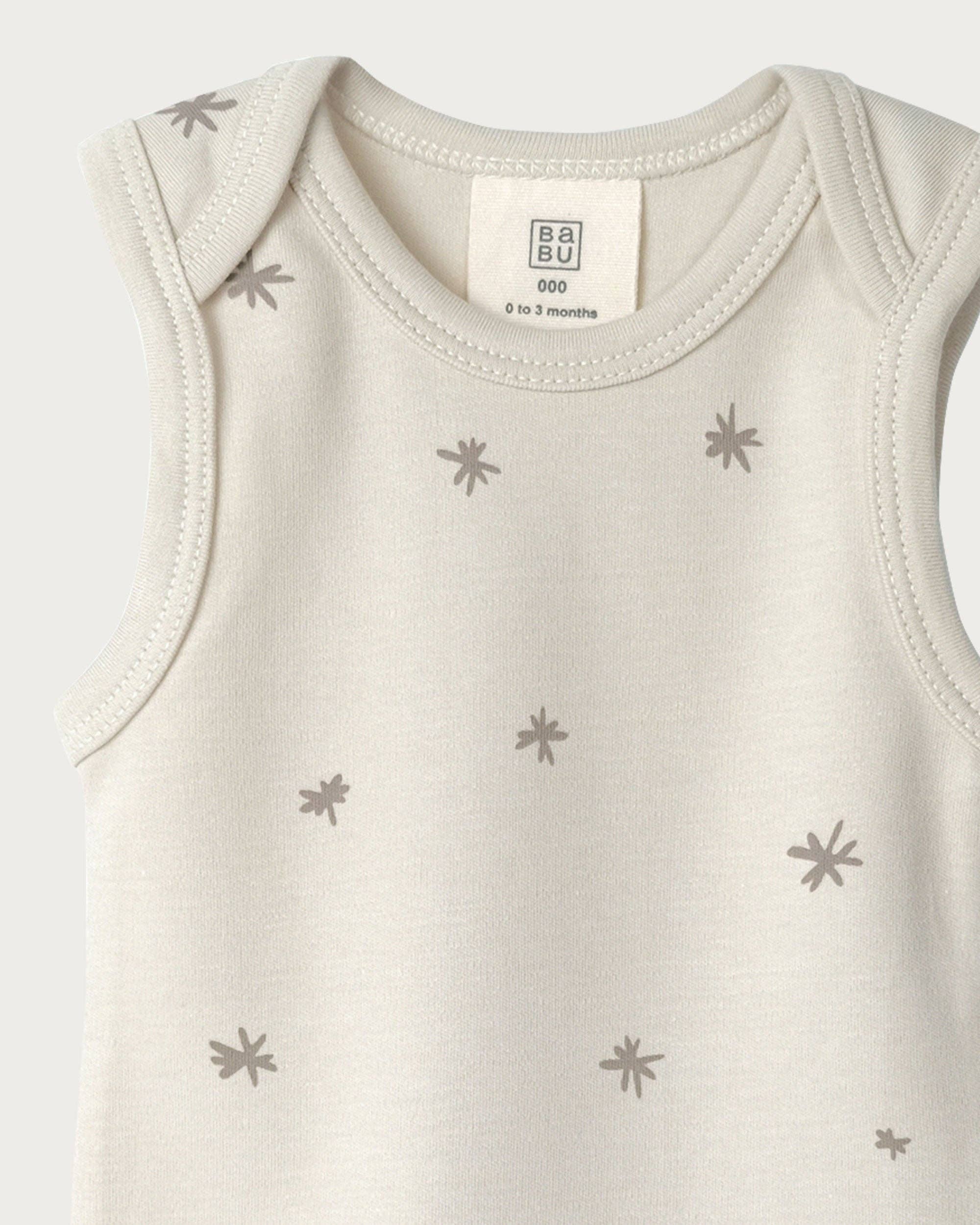 Babu - Wholesale Bodysuit (Non-Footed) - Baby - Singlet Bodysuit - Walnut Star2