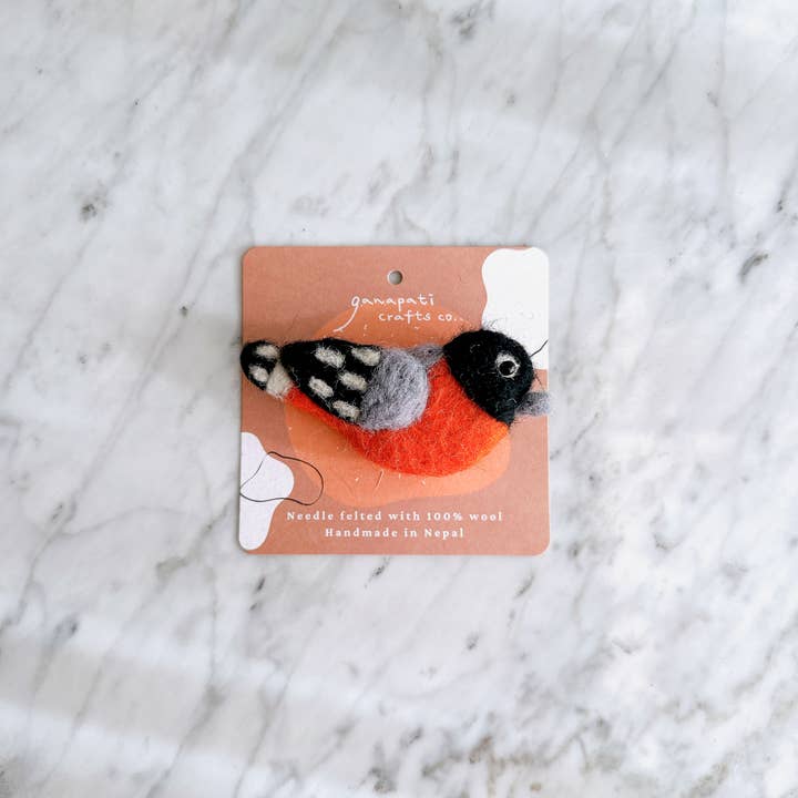 Ganapati - Wholesale Brooch - Felted Bird Brooch3