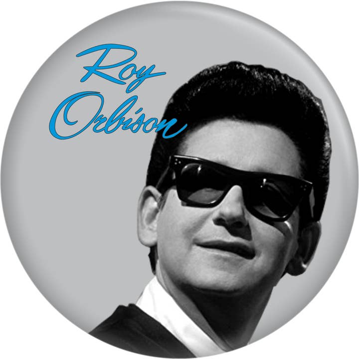 Pin-on Button - 1.25 Inch - Roy Orbison for wholesale by Square Deal Recordings & Supplies