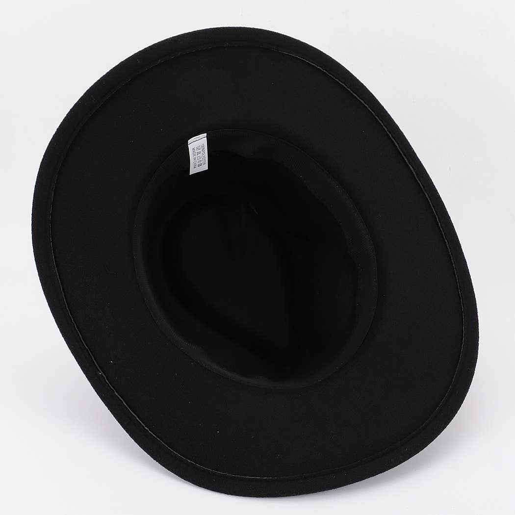 3AM BY H&D ACCESSORIES - Vente Chapeau en feutre - femme - Chapeau Fedora Western en fausse laine5