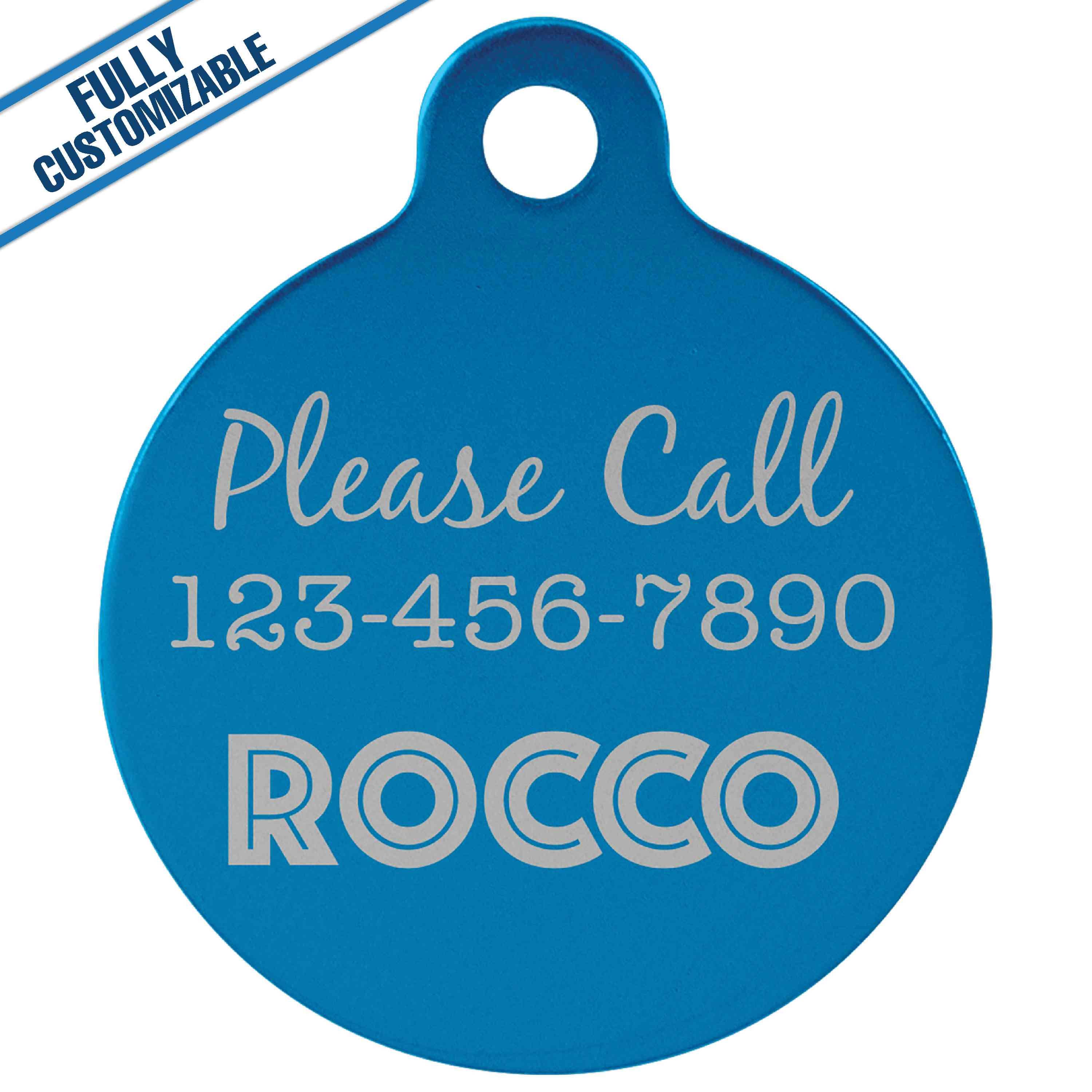 GiftWorksPlus - Wholesale Pet Identification Tag - Cat/Dog - Engraved Round Anodized Aluminum Pet Tag -Fully Customizable6