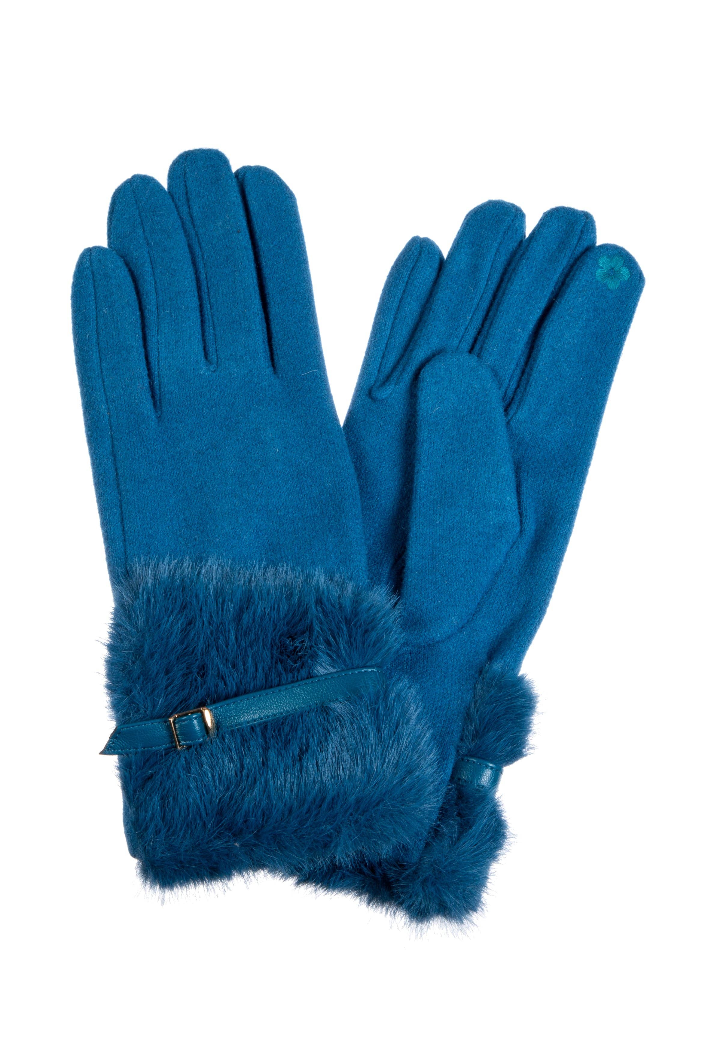 Ole - Vente Gants – femme - Gants à écran tactile en fausse fourrure2