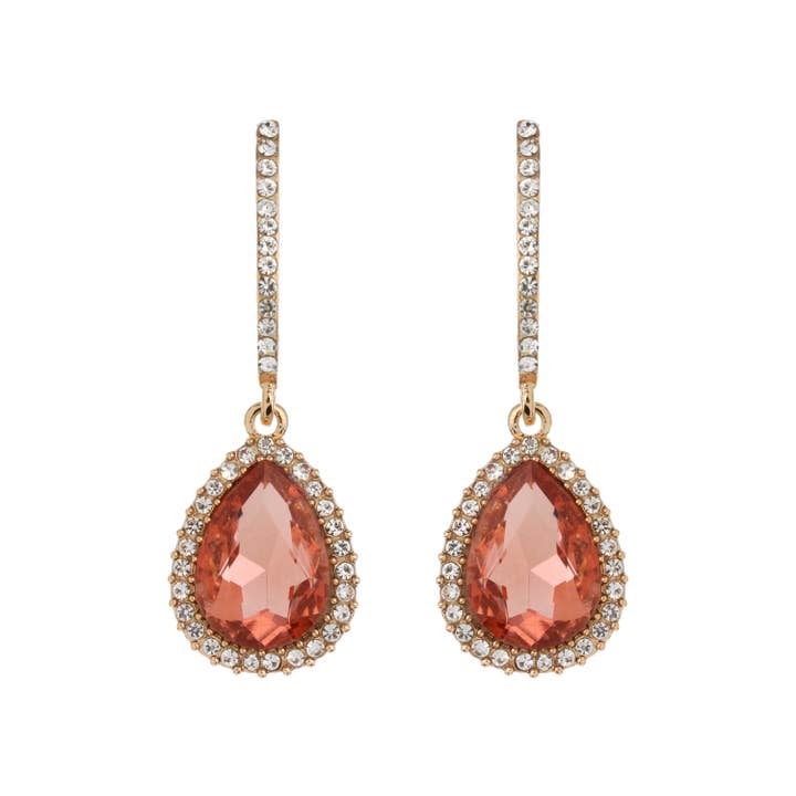 SP Sophia Collection - Wholesale Dangle Earrings - Rhinestone Teardrop Crystal Drop Dangle Earrings