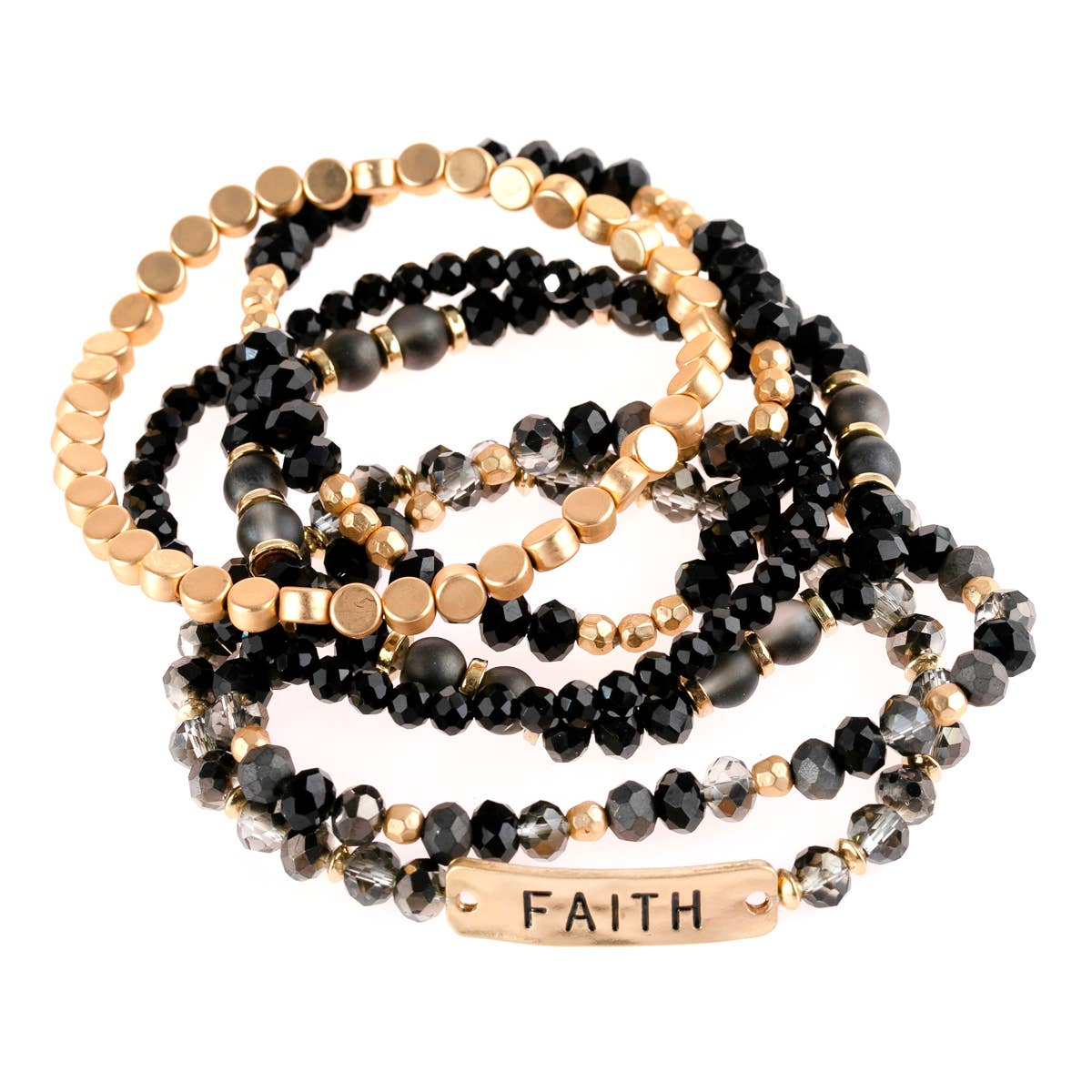 MYS Wholesale Inc - Vente Bracelet de perles - Bracelet à perles mélangées Faith Charm4