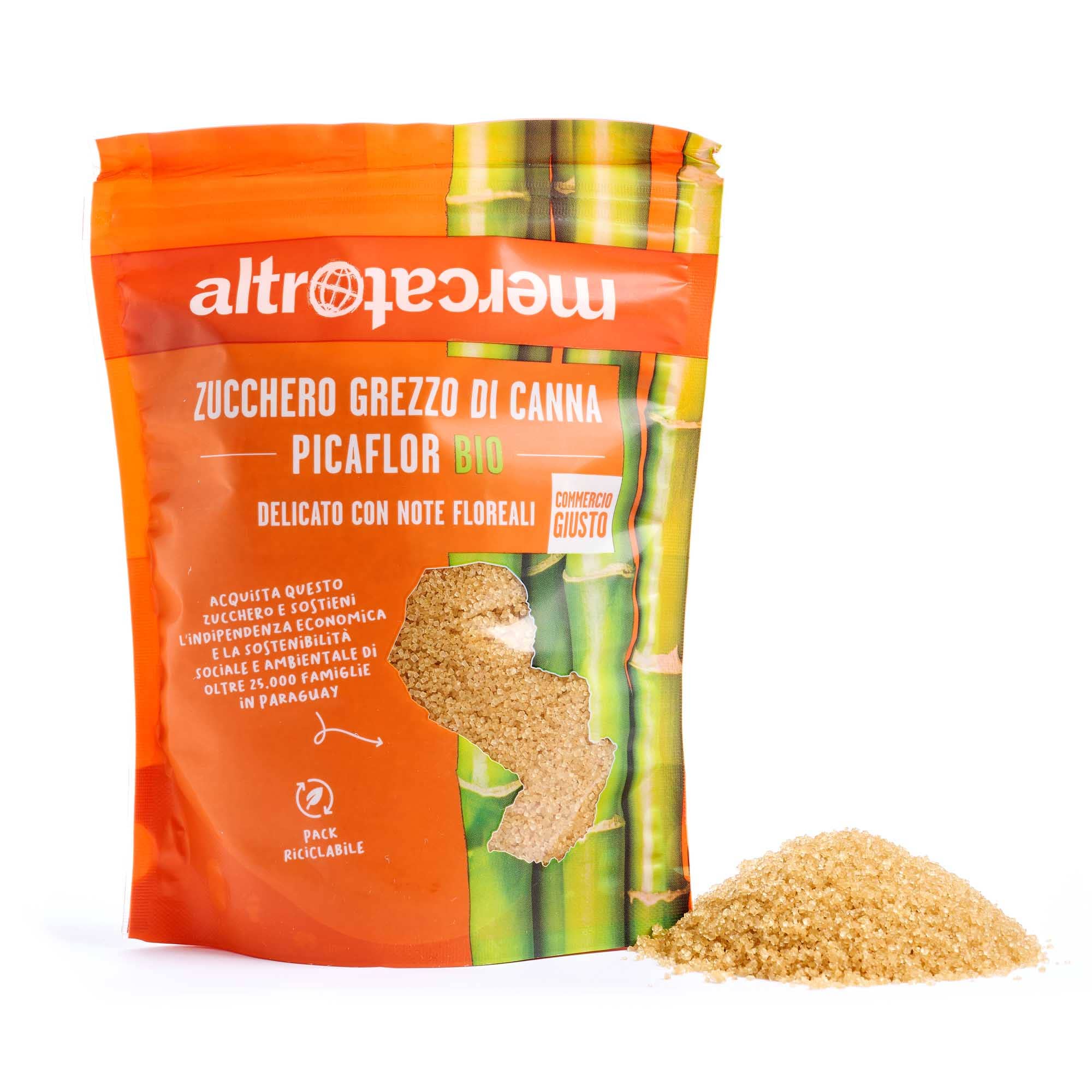 Altromercato - Wholesale Sugar/Sweetener - Picaflor - Raw Cane Sugar - Paraguay - Organic - 500g1