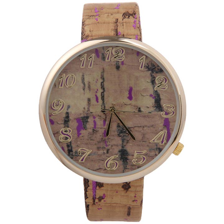 Purple Corked Watch for wholesale by Mad Style