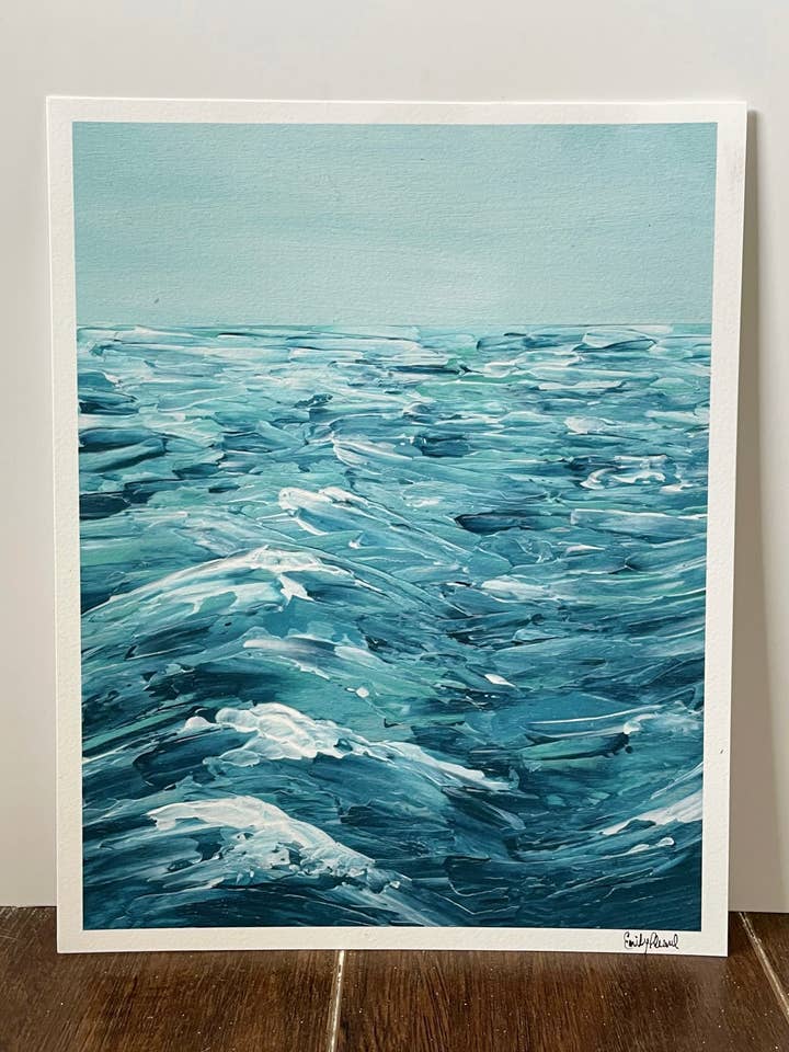 Océan texturé pour la vente par Emily Paints