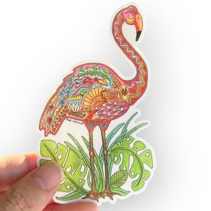 Flamingo klistermärke för wholesale av EarthArt International