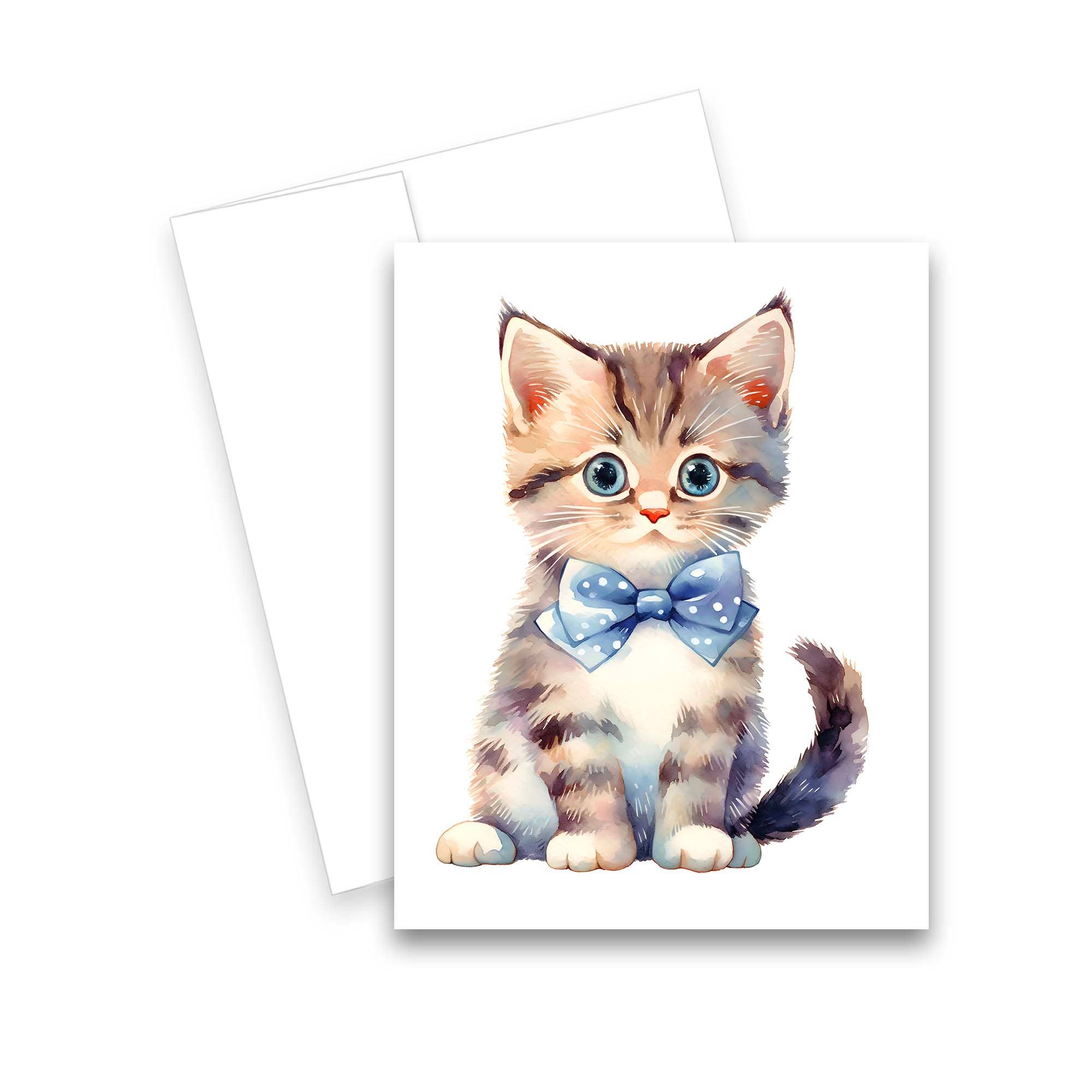 Aria Rae - Wholesale Stationery/Notecard Set - Assorted Cute Kitten Greeting Cards, Set of 6 - Notecard Set5