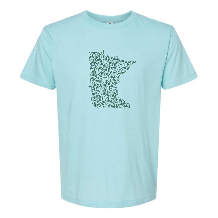Minnesota Awesome – wholesale Screen printed t-shirt – unisex – Golf Icons Minnesota T-Shirt5
