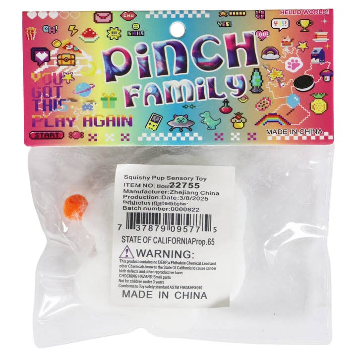 As Shown Fuzzy Maltese Dog Mochi Squishy Bag - 16 Pcs for wholesale on Faire4