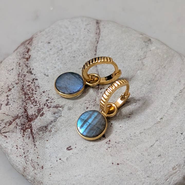 Cirkeln Labradoritörhängen för wholesale av Lapis London