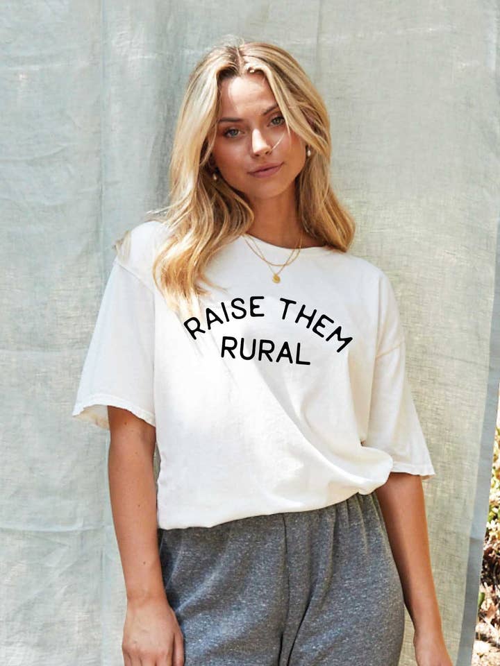 RAISE THEM RURAL Mineral Washed Graphic Top and other Purchase Wholesale raise them rural. Free Returns & Net 60 Terms on Faire trending on Faire.