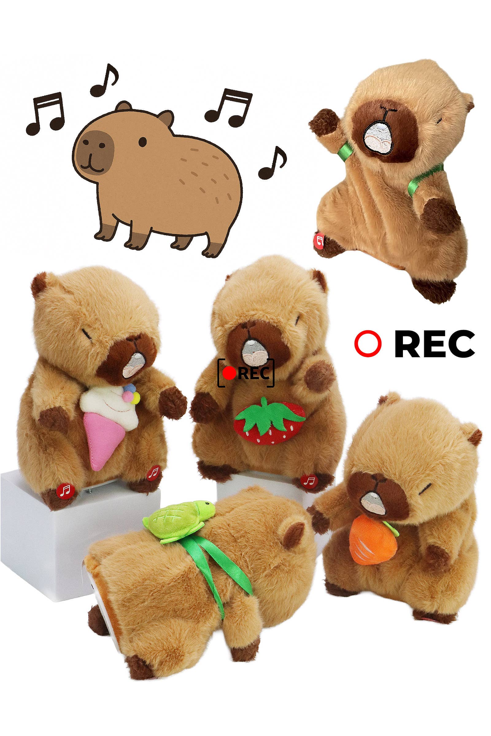 Assorted Capybara Sound Mimicking Dancing Toy for wholesale on Faire