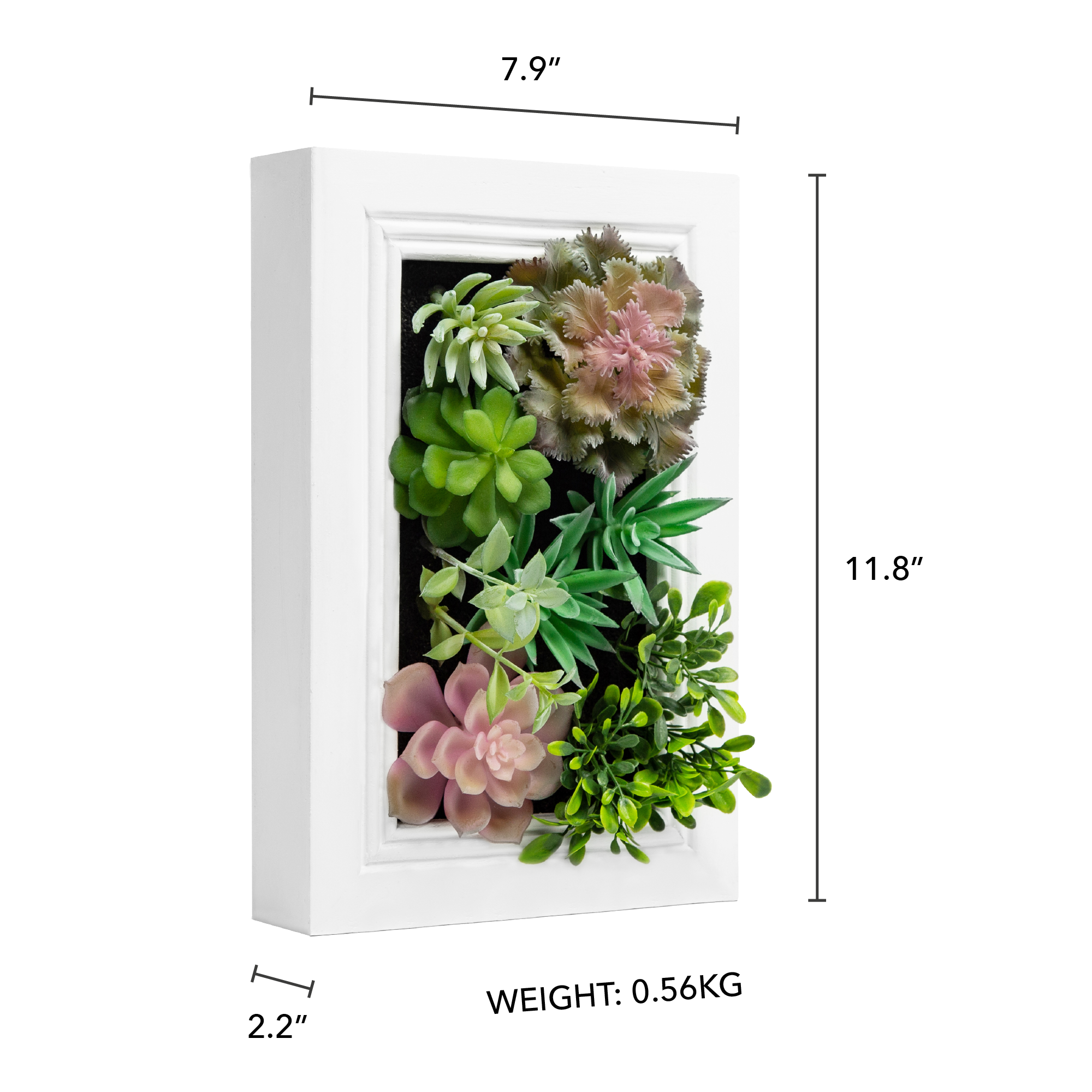 K-Cliffs – wholesale Sculpture – DIY Kit Artificial Succulent Wall Art Wood Frame with Plant7