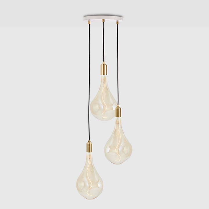 Triple Pendant in Brass + Voronoi III for wholesale by Tala