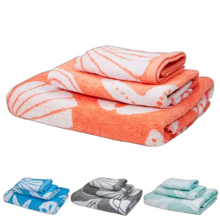 Arkwright Home - Wholesale Towel Set - Oceanic Coastal 3-Piece Towel Set - Ring-Spun Cotton -Colors