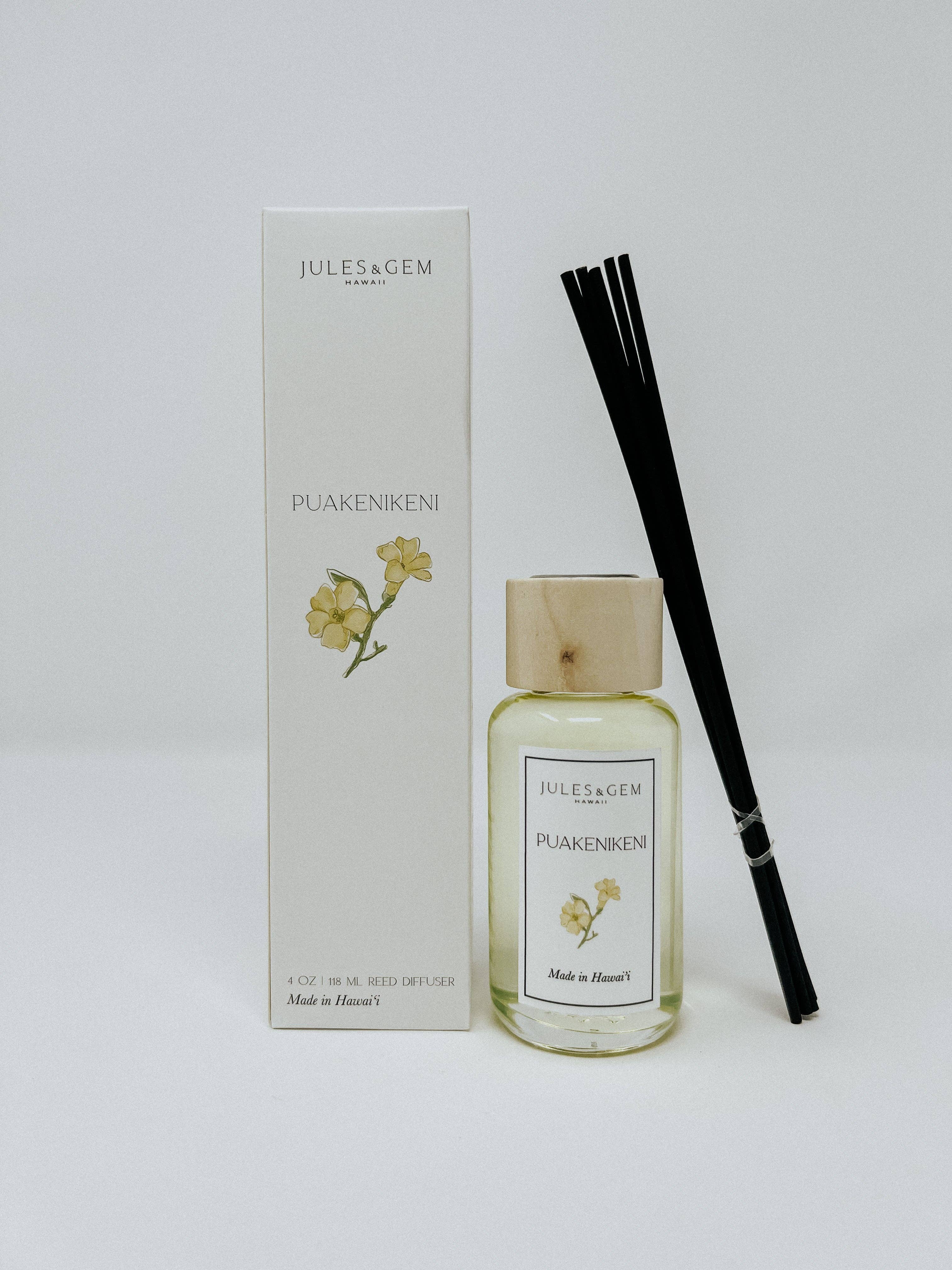 Jules and Gem Hawaii - Wholesale Reed Diffuser - Puakenikeni Reed Diffuser1