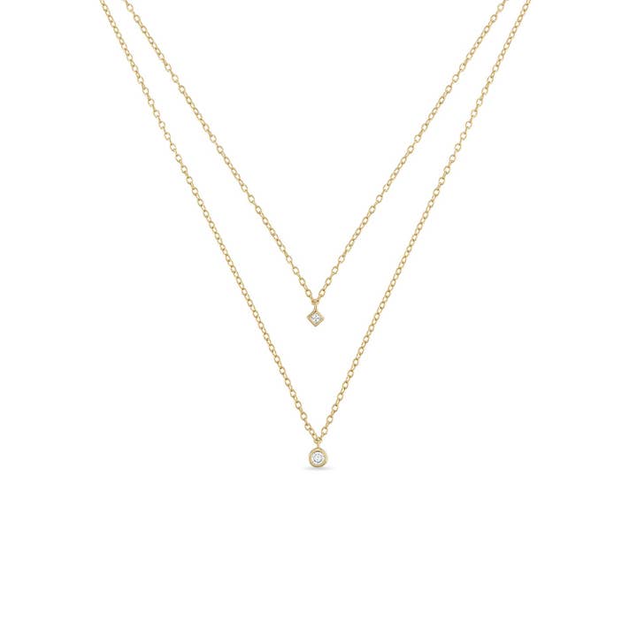 14k Vermeil Double Strand Layering Necklace for wholesale by Emily Volaski