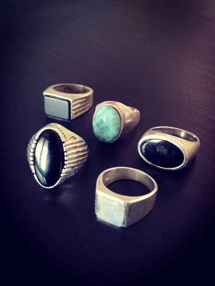 Vintage men's sterling silver rings for wholesale by Unique Brand