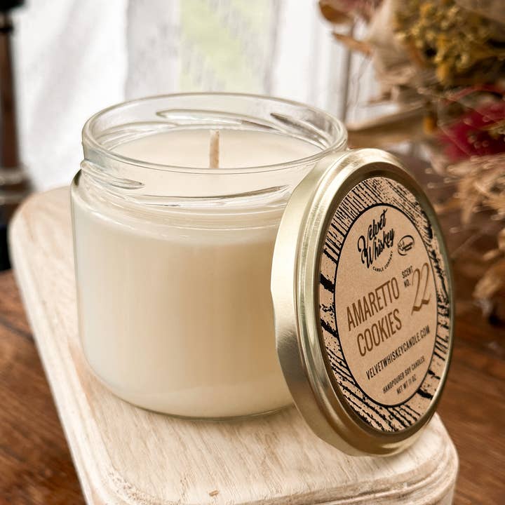 Velvet Whiskey Candle Co - Wholesale Jar/Filled Candle - 11 oz Amaretto Cookies Candle0