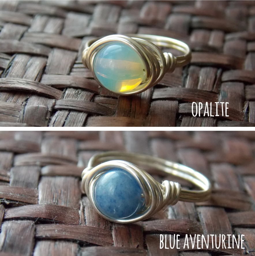 Gratefully Dreaming – Engroshandel Solitairering – Sølvpålagte ringe med ædelsten og viklet tråd8