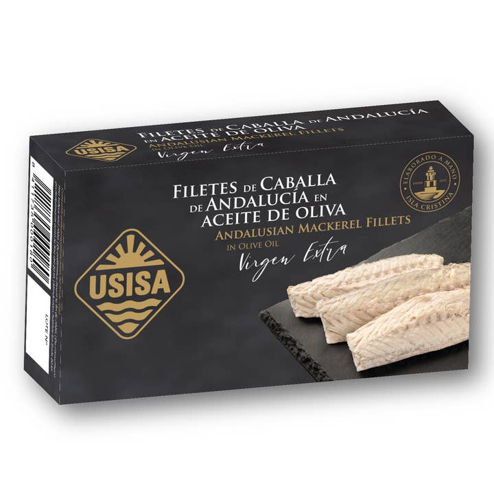 Unión Salazonera Isleña - Vendita all'ingrosso Pesce in scatola - USISA - FILETTI DI SGOMBRO DELL'ANDALUSIA OLIO D'OLIVA VERGINE1