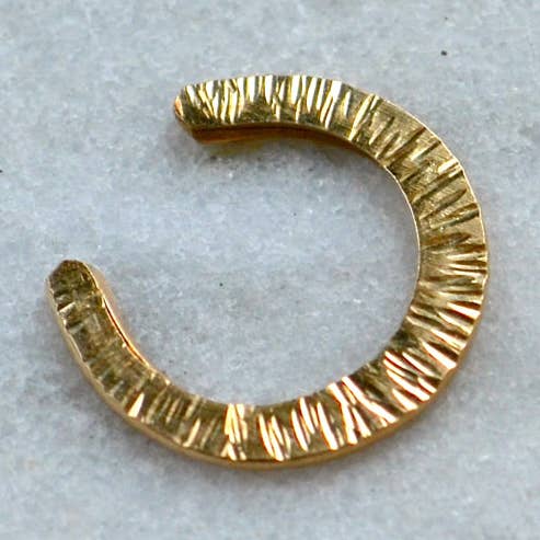 Beam Nose Cuff - handmade textured septum cuff fake nose ring for wholesale by Foamy Wader