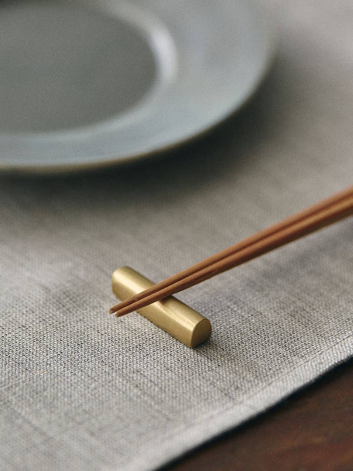 Brass Chopstick Rest Round for wholesale by Fog Linen Work