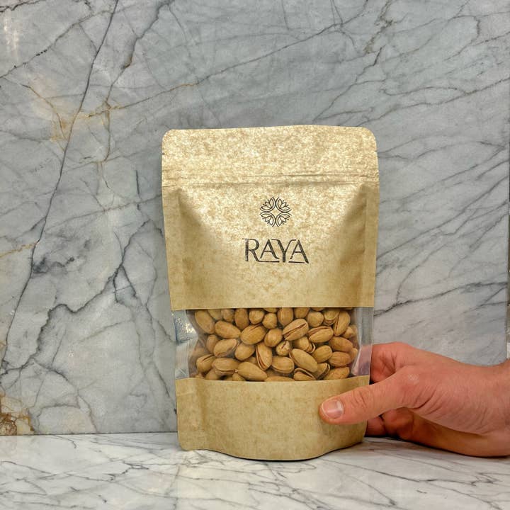 RAYA - Wholesale Nuts - Organic Roasted and Salted Pistachios Bag1