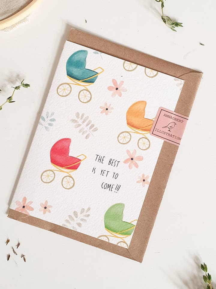 TheBestIsYetToCome Greeting card for wholesale by Anna Obert Illustration