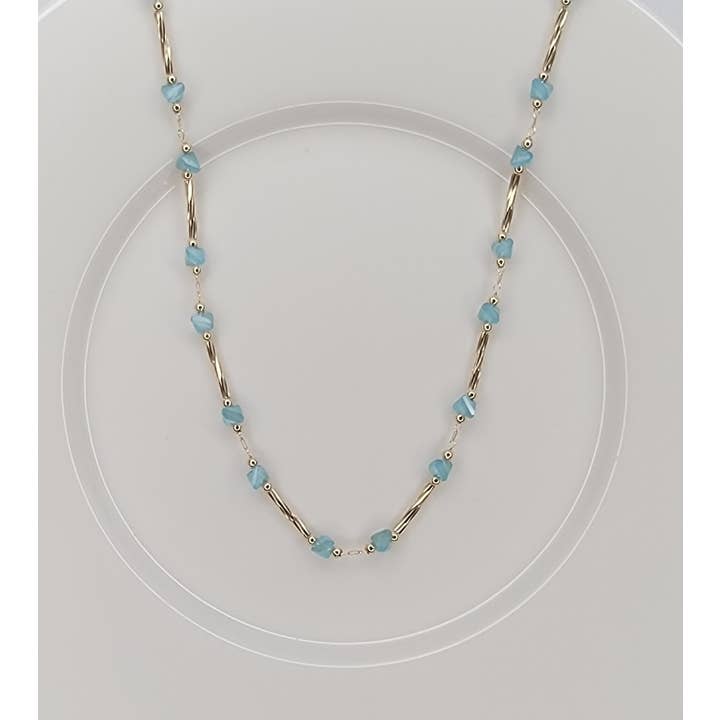 LINK WITH BEADS NECKLACE. for wholesale by BETTYOH INC