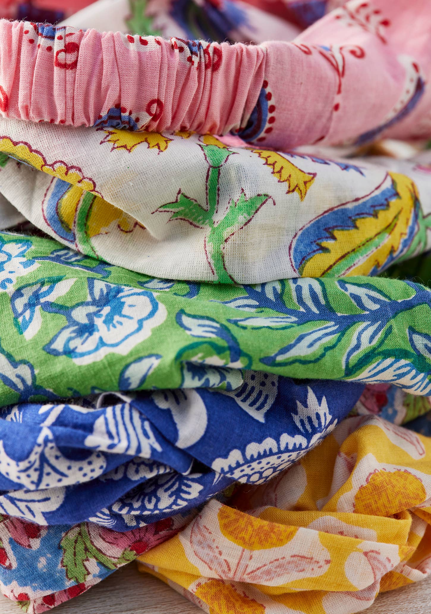 Namaste – wholesale Hair tie – Block Print Knot Hairband - Mixed Prints3