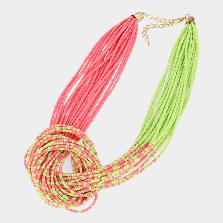 Sensibling Corp. - Vendita all'ingrosso Parure di gioielli - Collana Nodo con Perline di Semi3