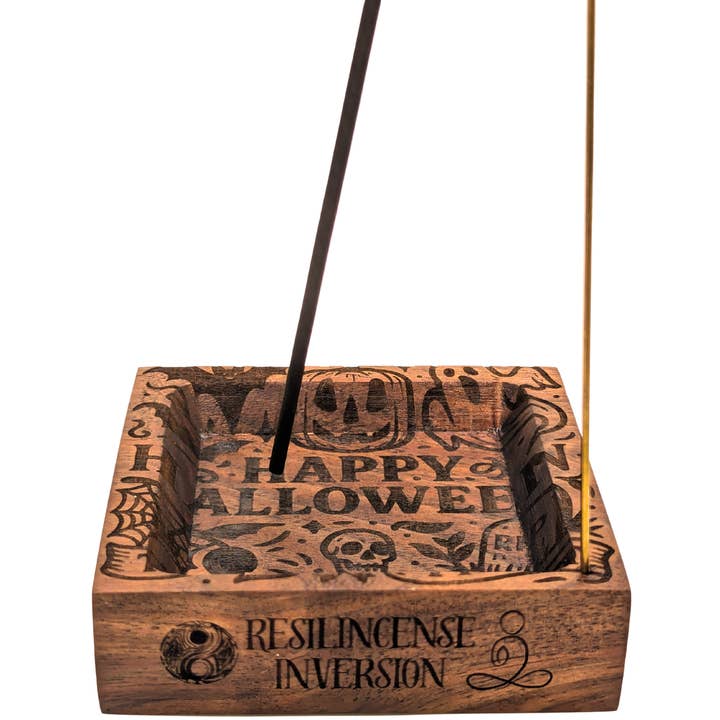 Inversion Ash Catcher – Crafted Wood & Brass Incense Stand | An Elegant Spring Accessory for wholesale by ResilScents WholeSale