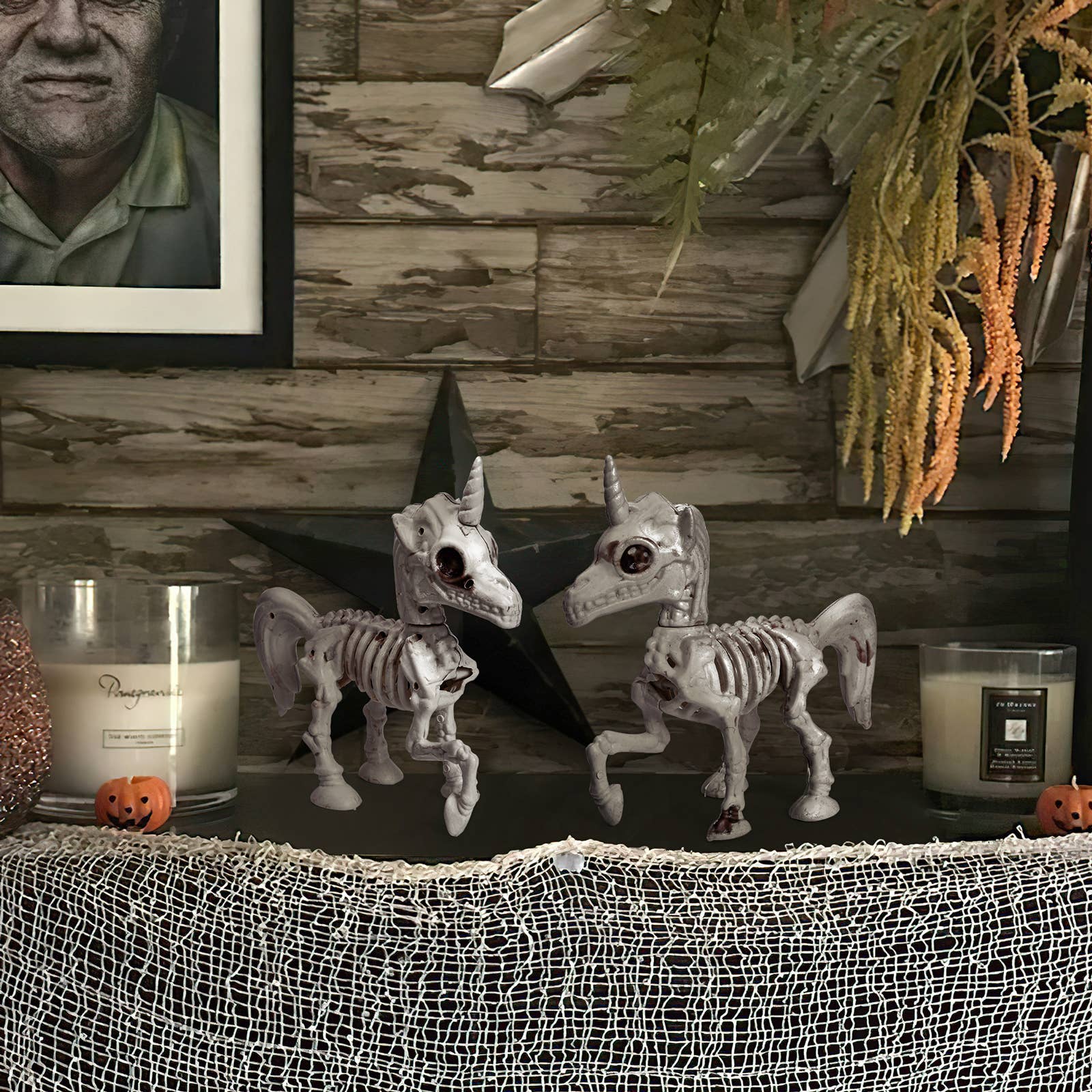 Fun Little Toys - Wholesale Decorative Figurine - 2 PCs Unicorn Skeleton Figurine Model with Plastic Bones7