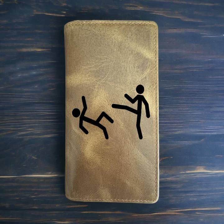 Sparta Kick Rodeo Cowboy Western Buffalo Leather Wallet for wholesale by Texan Customs