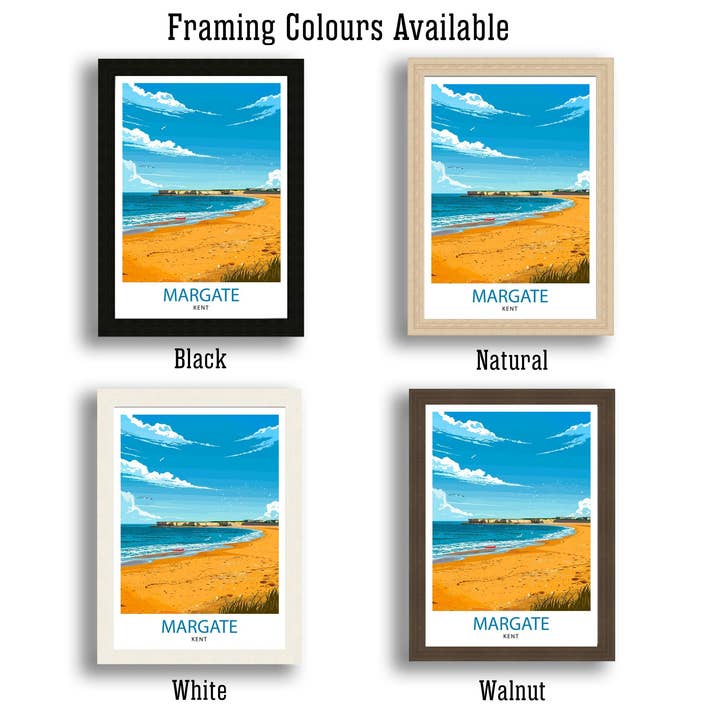 InkNPrintz – wholesale Art print – Margate Beach Kent Travel Poster6