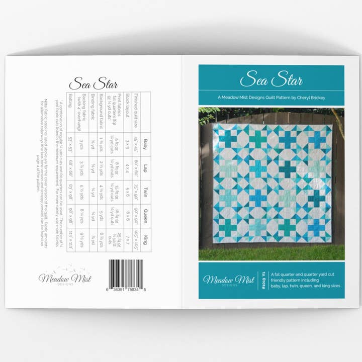 Sea Star - Printed Pattern for wholesale by Meadow Mist Designs