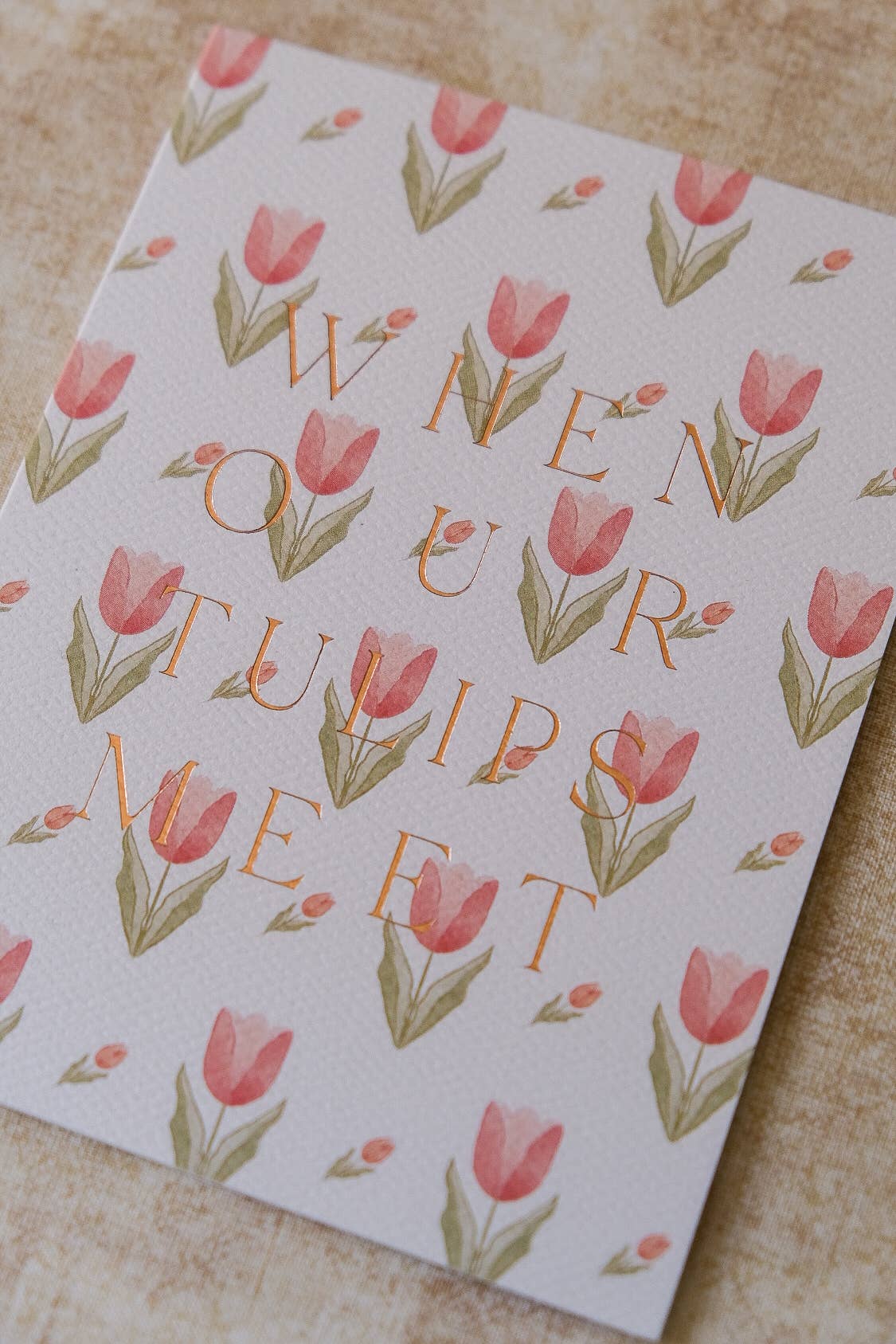 Flower Heads - Wholesale Everyday Greeting Card - When Our Tulips Meet | Love | Anniversary | Greeting Card1