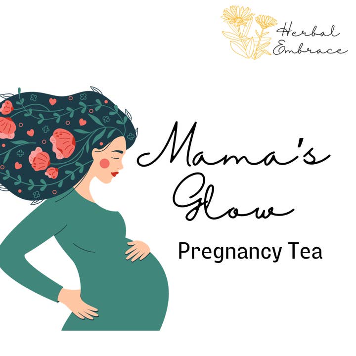 Mama's Glow Graviditetsstøtte urteblanding med løstbladede for engroshandel hos Herbal Embrace