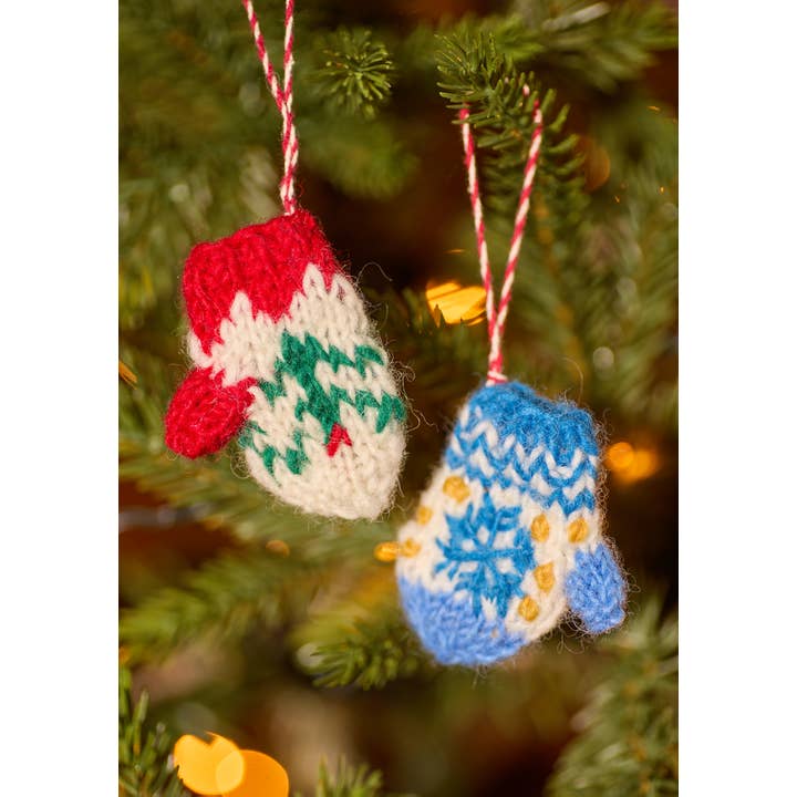 Namaste - Wholesale Christmas Decoration - Knitted Mittens Decoration