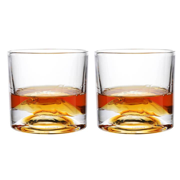 Ensemble de 2 verres à whisky en cristal - Cascades - Mt. Rainier pour la vente par Viva | Espro | Liiton