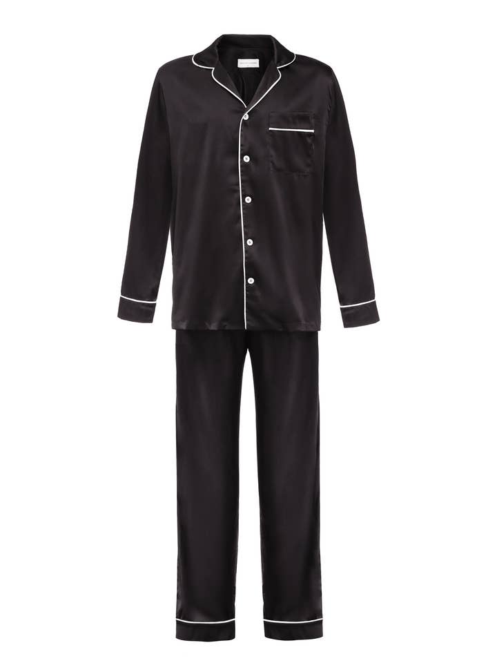 IDENTITY LINGERIE – Pijamas - Homem por atacado – Pijama de Seda Masculino para Homem Pijama PJama de Cetim Pijama de Pijama Masculino PJama Masculino6