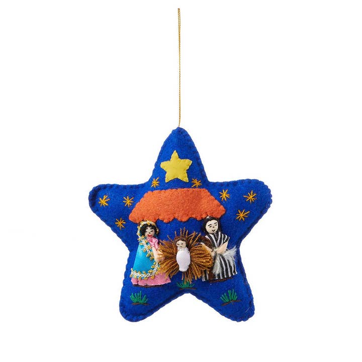 Arpillera Nativity Ornament for wholesale by SERRV International