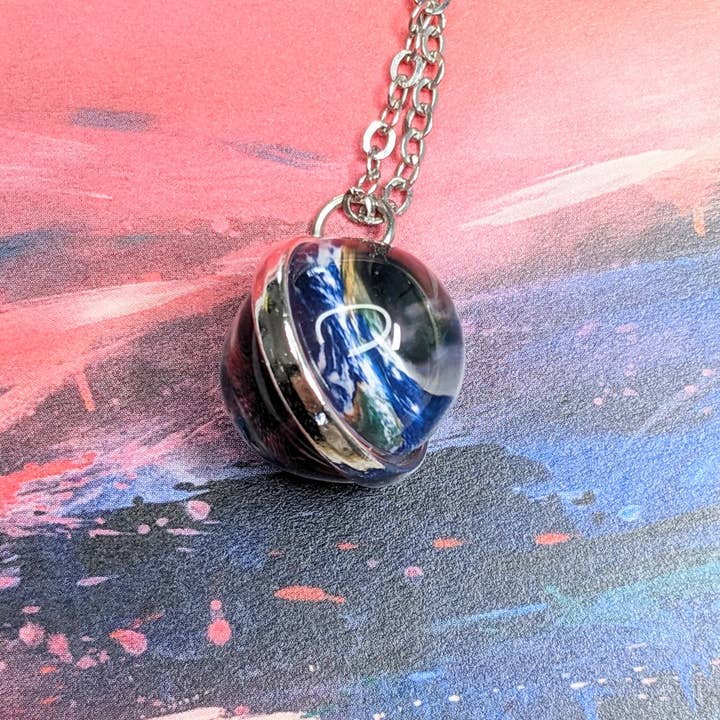 Fiona Accessories – Colar pingente/pendente por atacado – Colar Astronomy Charm do Espaço Colar Terra4