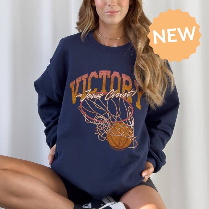 Victory In Jesus Crewneck Sweatshirt for wholesale by GLO- God's Love Overcomes